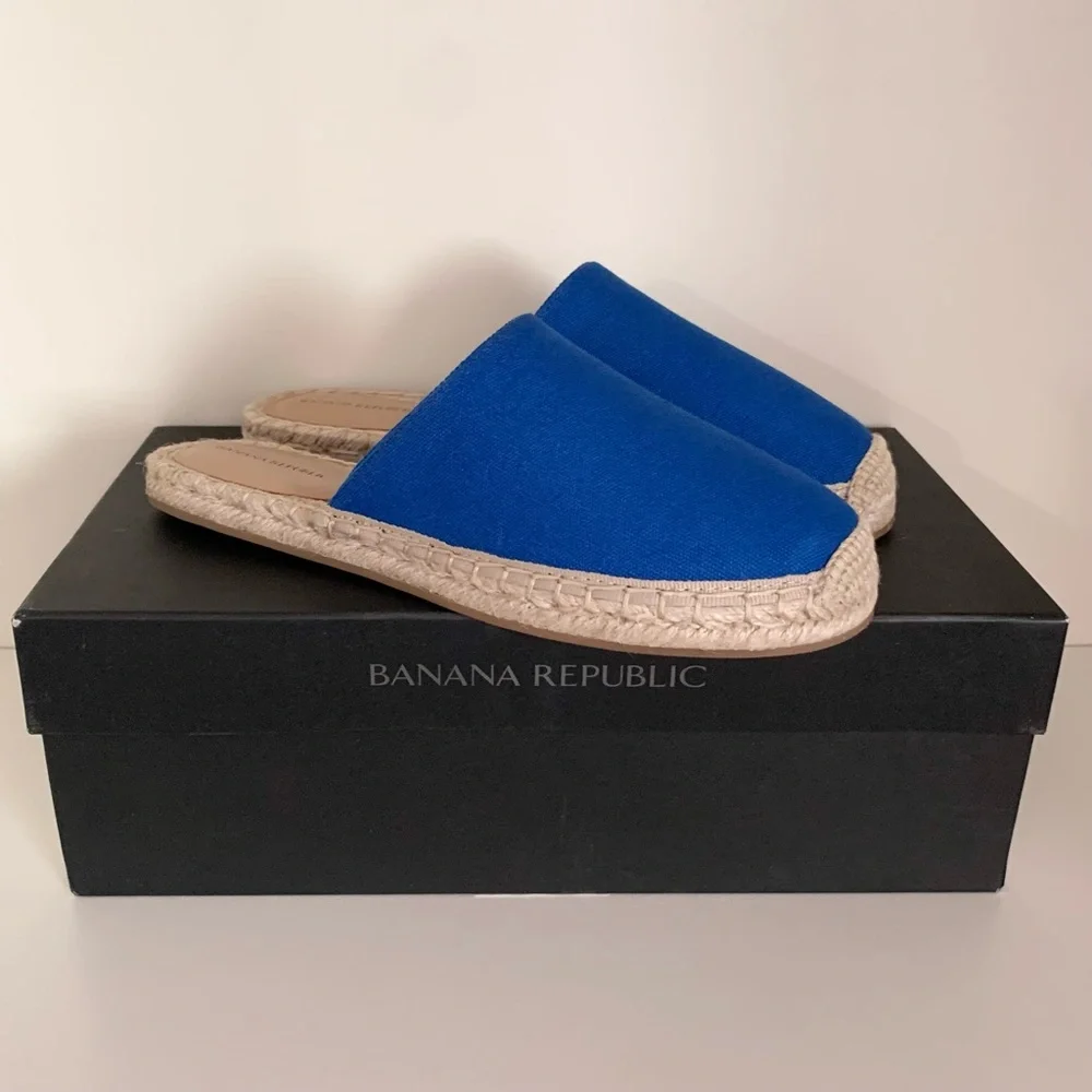 Banana Republic Blue Espadrille Slip-On Shoes